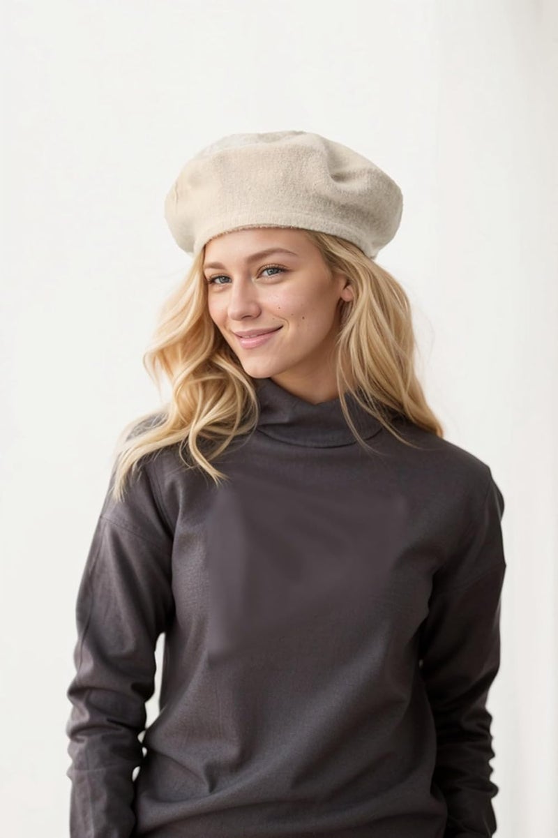 EGANO Women's ​​Beret Hats​​ - French Wool Blend Winter Cap, 70% Wool All-Season Soft ​​Beret Hats for Women​​ (Multi-Color)​ - Image 2
